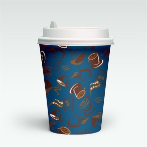 ڈسپوزایبل مطبوعہ کاغذ کافی کپ